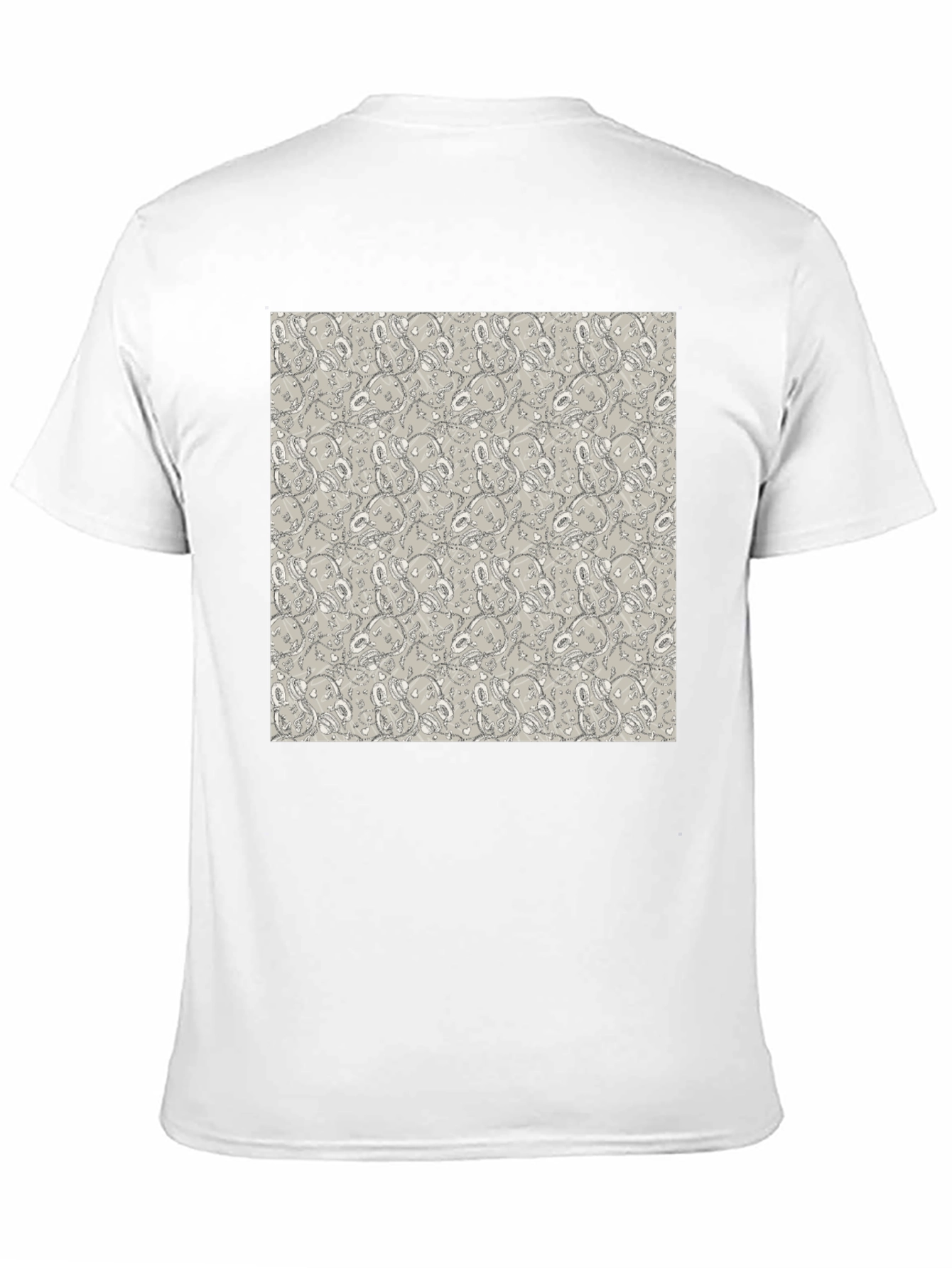 Patterned Graphic Tee - Abstract Design Casual Wear