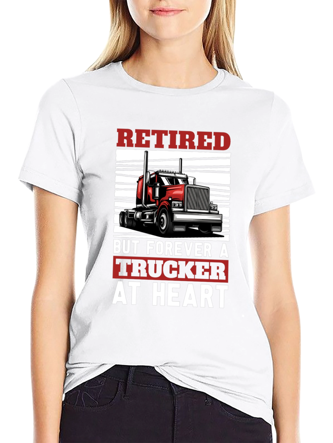 Retired Trucker at Heart Graphic T-Shirt
