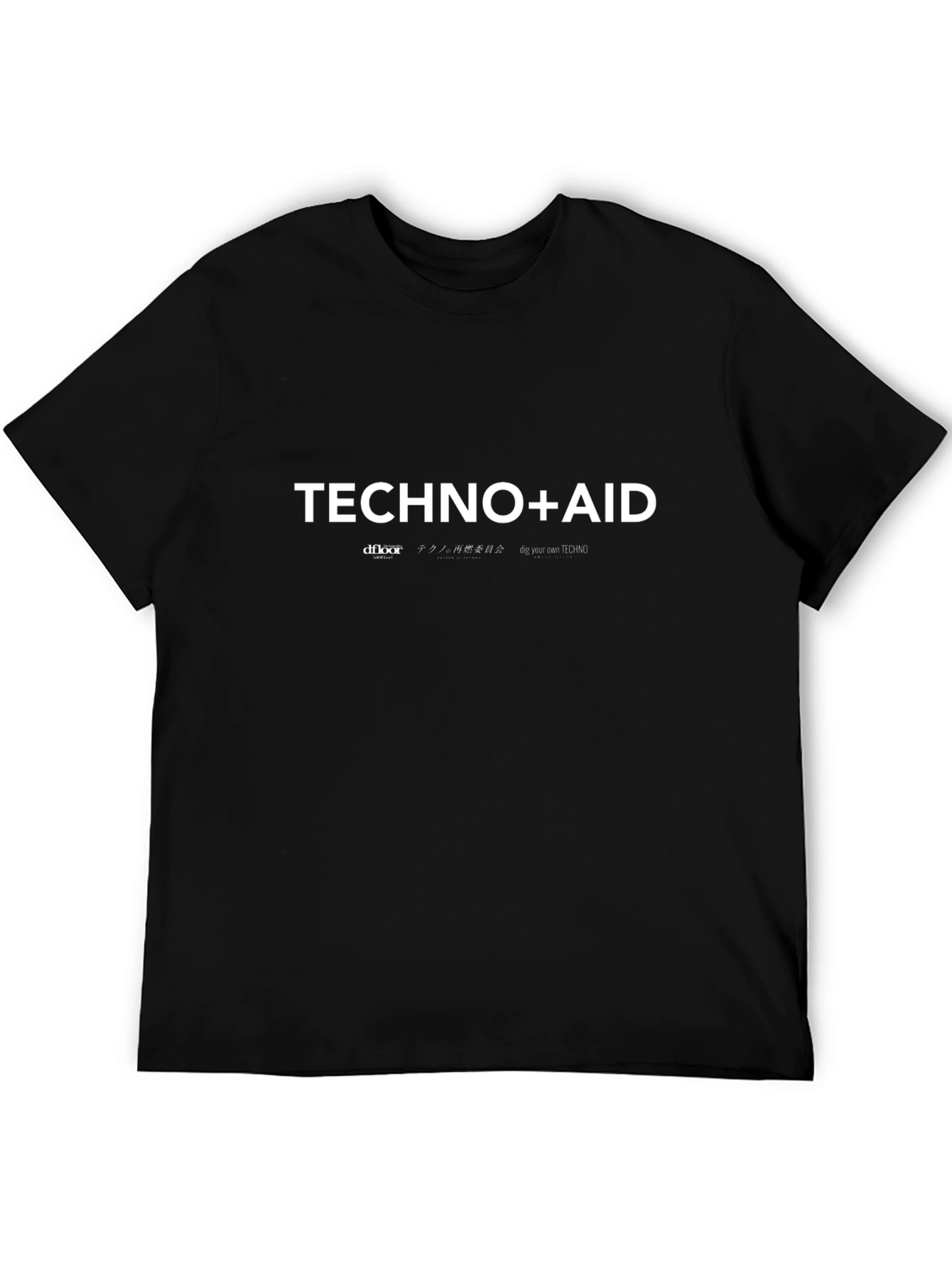 Techno+Aid Black Graphic Tee Shirt