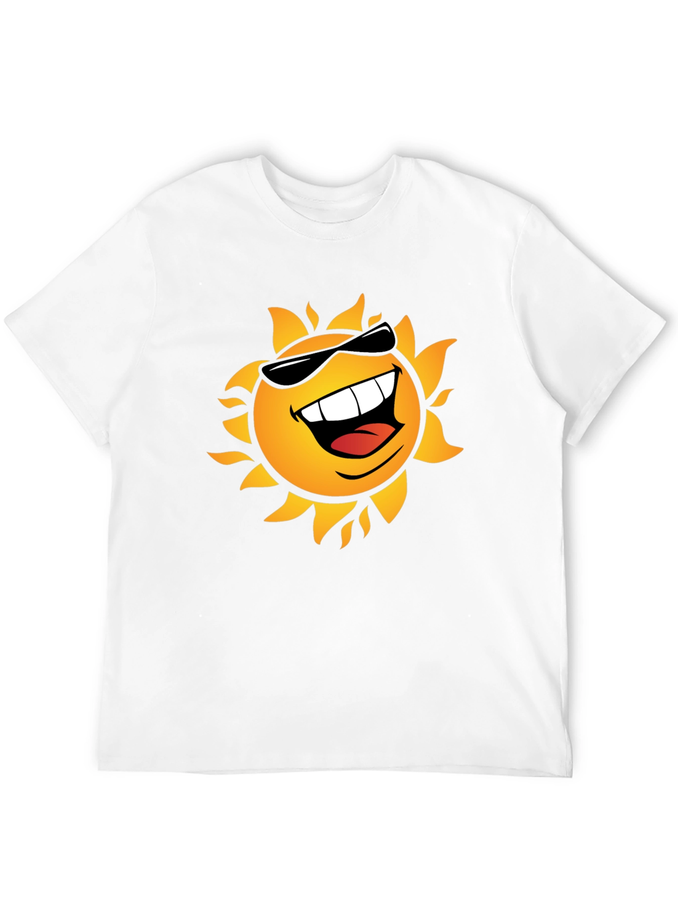 Smiling Sun Graphic Black T-Shirt