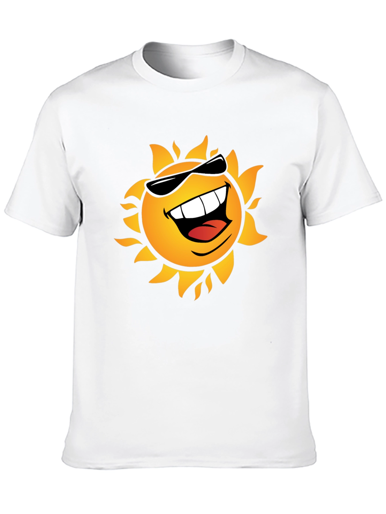 Smiling Sun Graphic Black T-Shirt