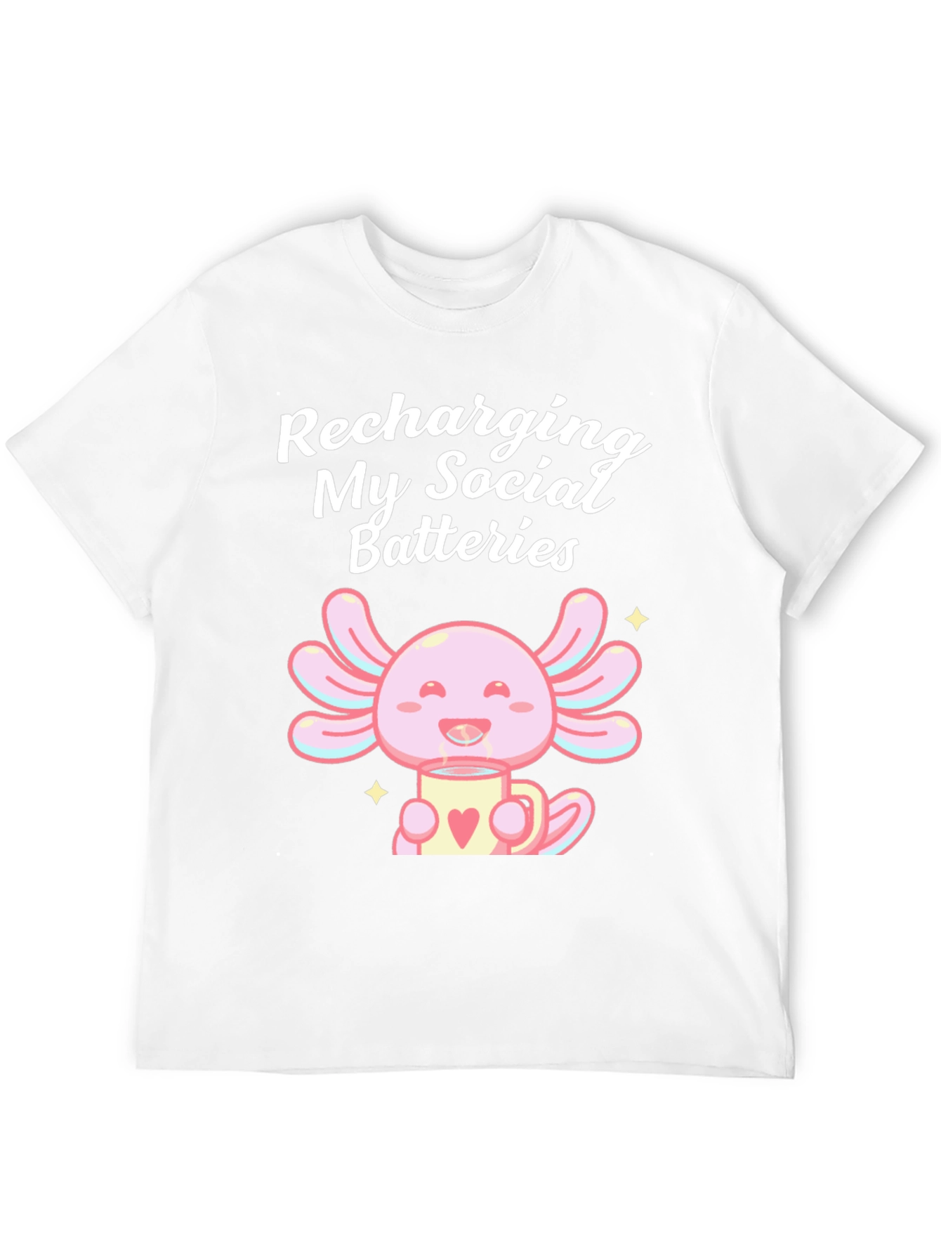Recharging Social Batteries Axolotl T-Shirt