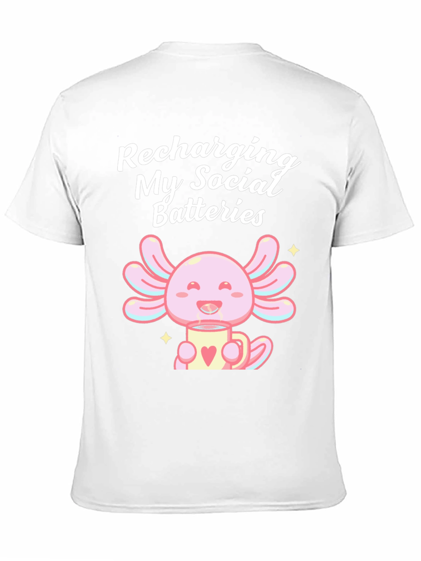 Recharging Social Batteries Axolotl T-Shirt
