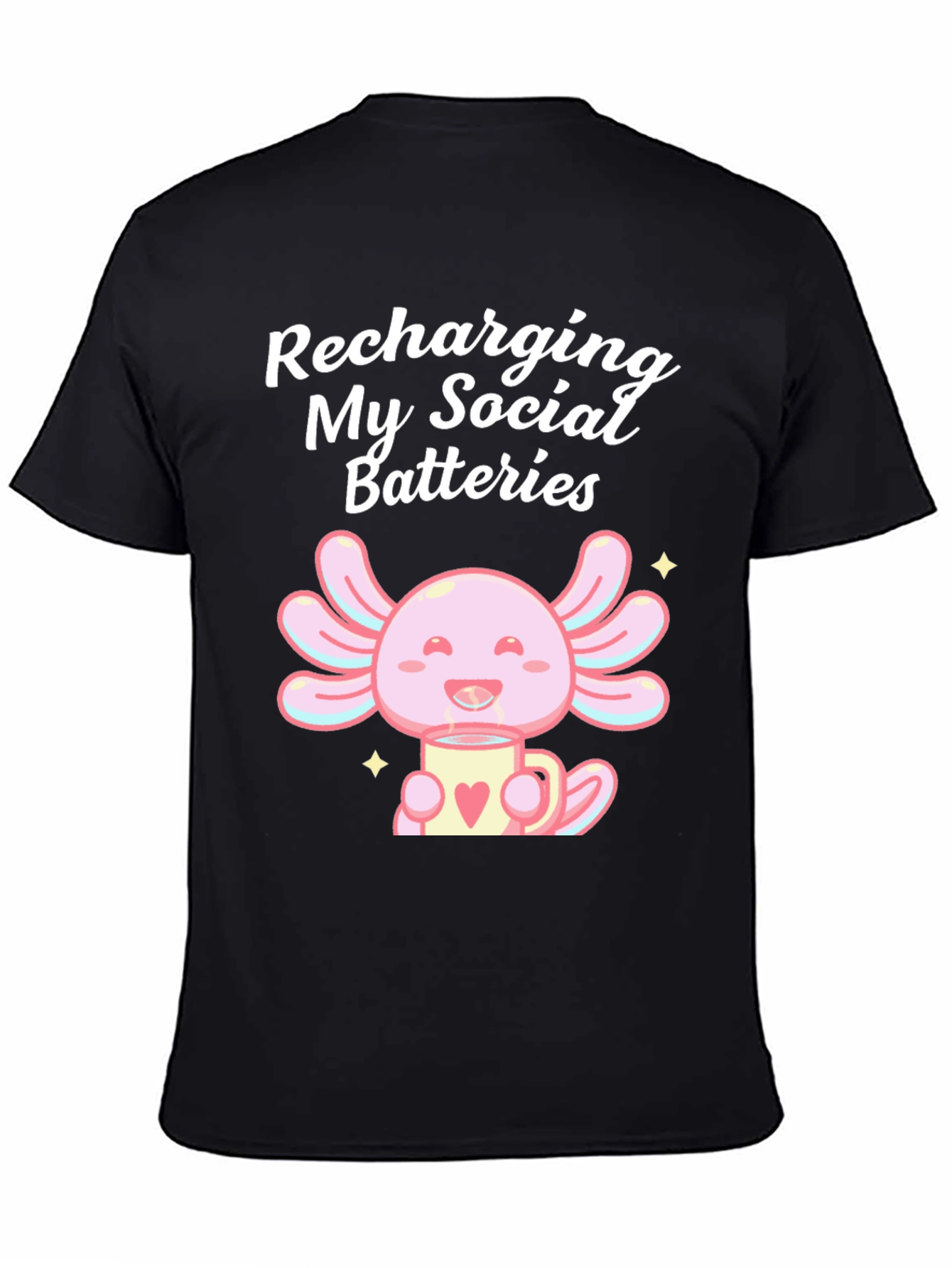 Recharging Social Batteries Axolotl T-Shirt