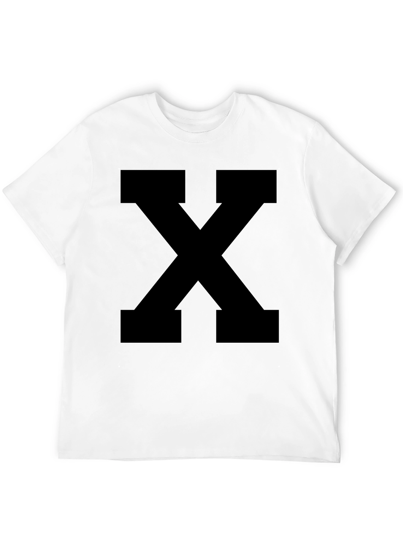 Bold Black X Graphic Tee - Casual Style