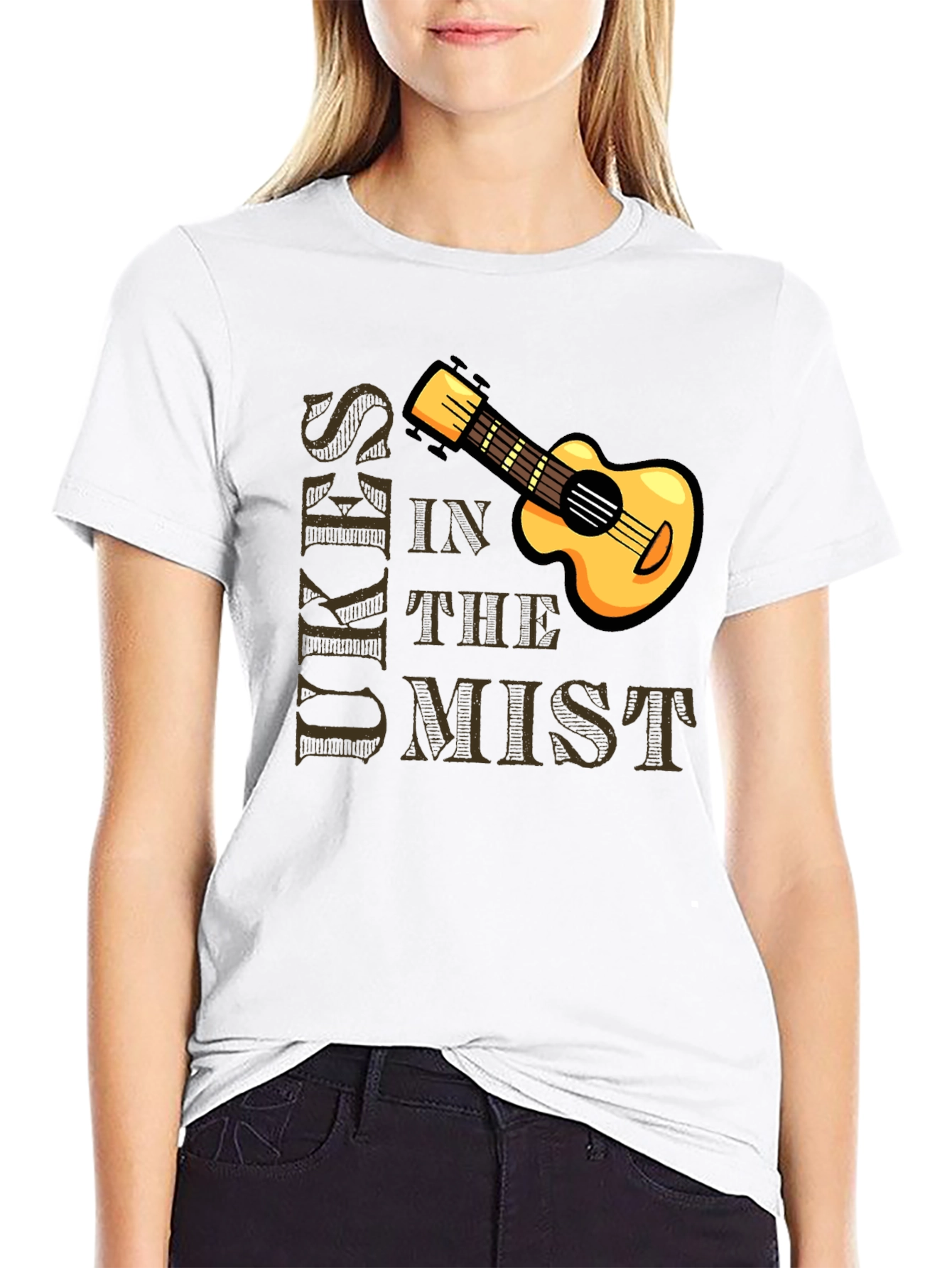 Ukuleles in the Mist Graphic T-Shirt