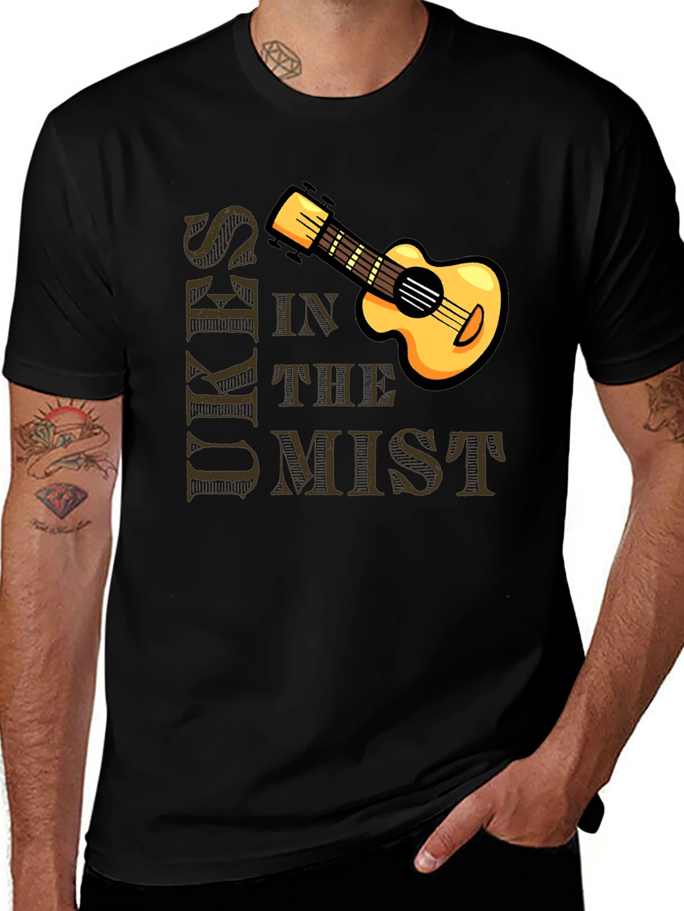 Ukuleles in the Mist Graphic T-Shirt