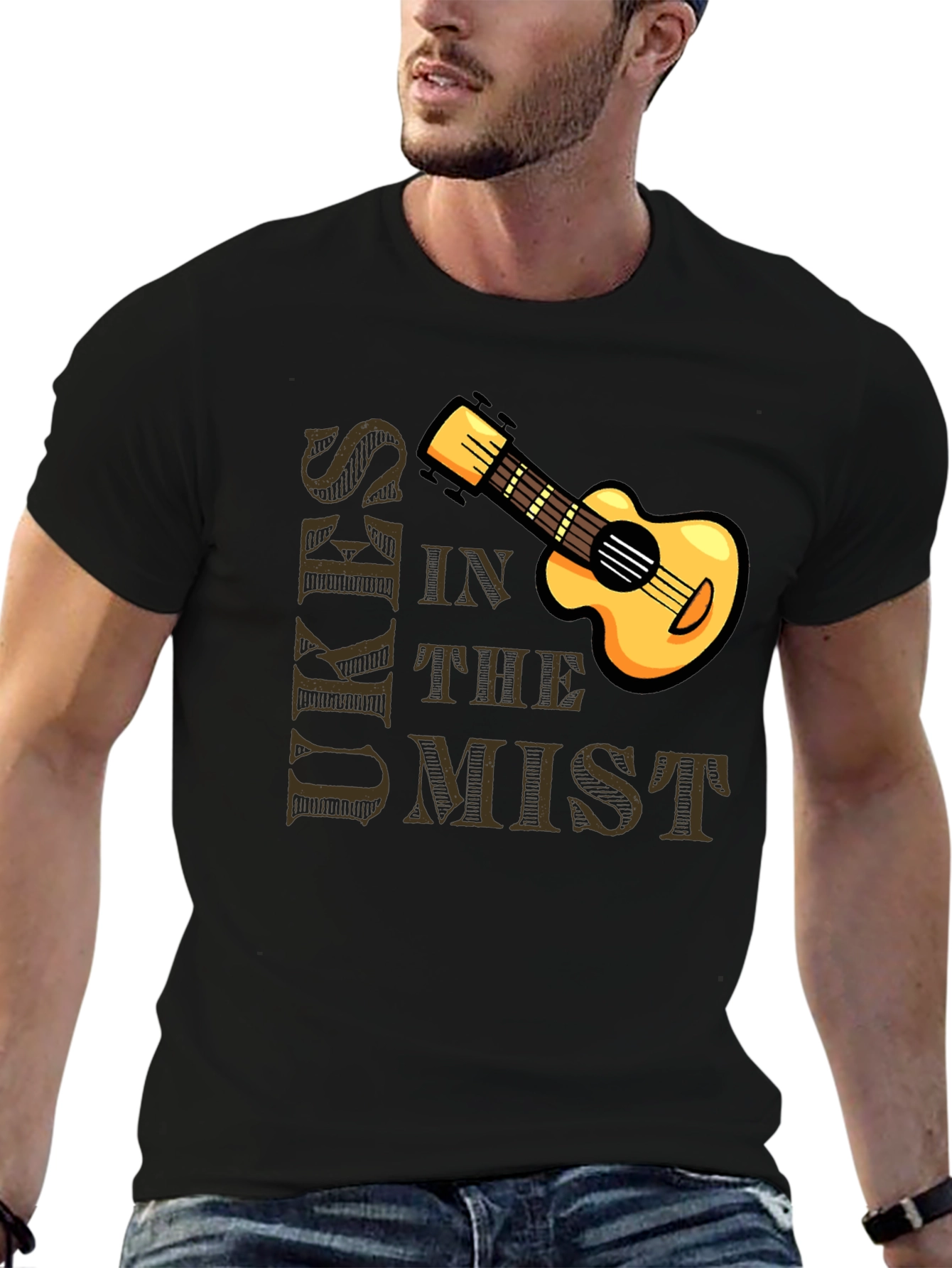 Ukuleles in the Mist Graphic T-Shirt