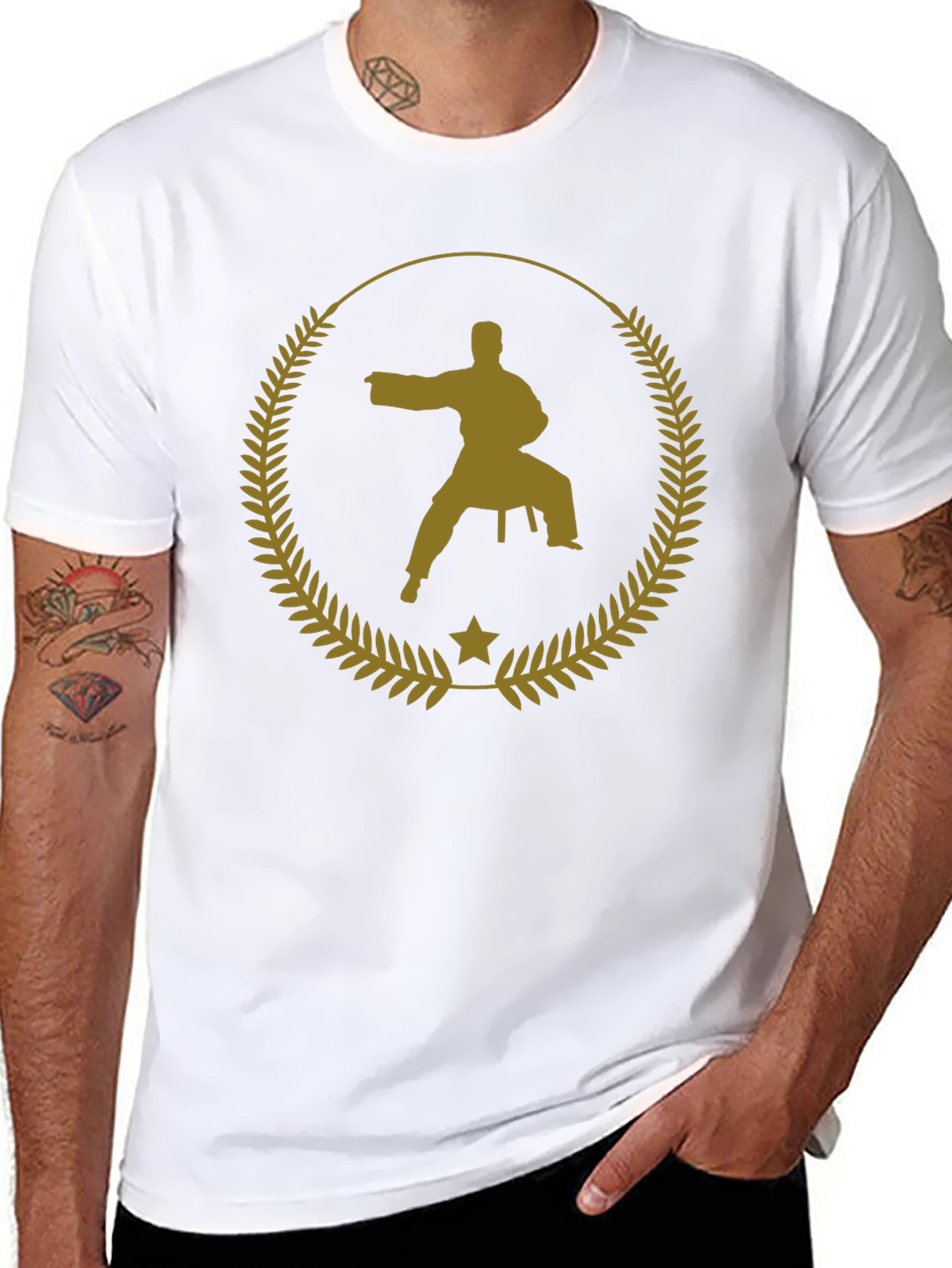 Karate Silhouette T-Shirt - Black Martial Arts Tee