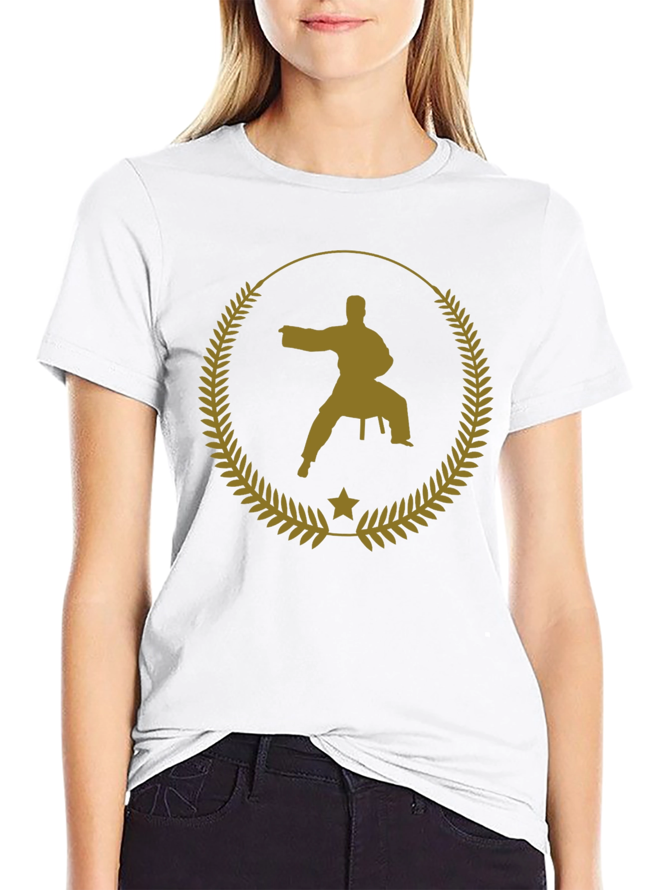 Karate Silhouette T-Shirt - Black Martial Arts Tee