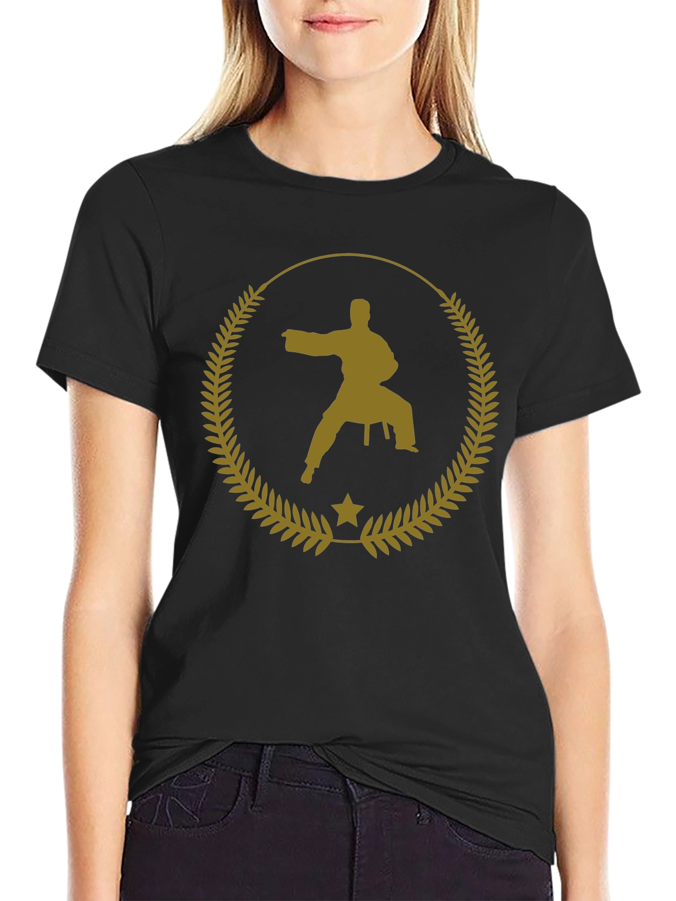 Karate Silhouette T-Shirt - Black Martial Arts Tee