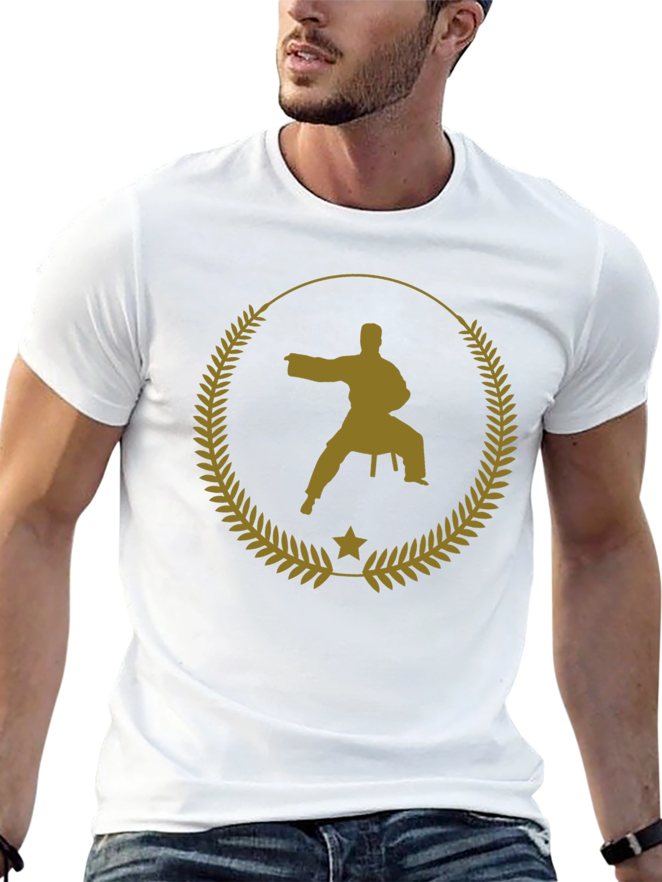 Karate Silhouette T-Shirt - Black Martial Arts Tee
