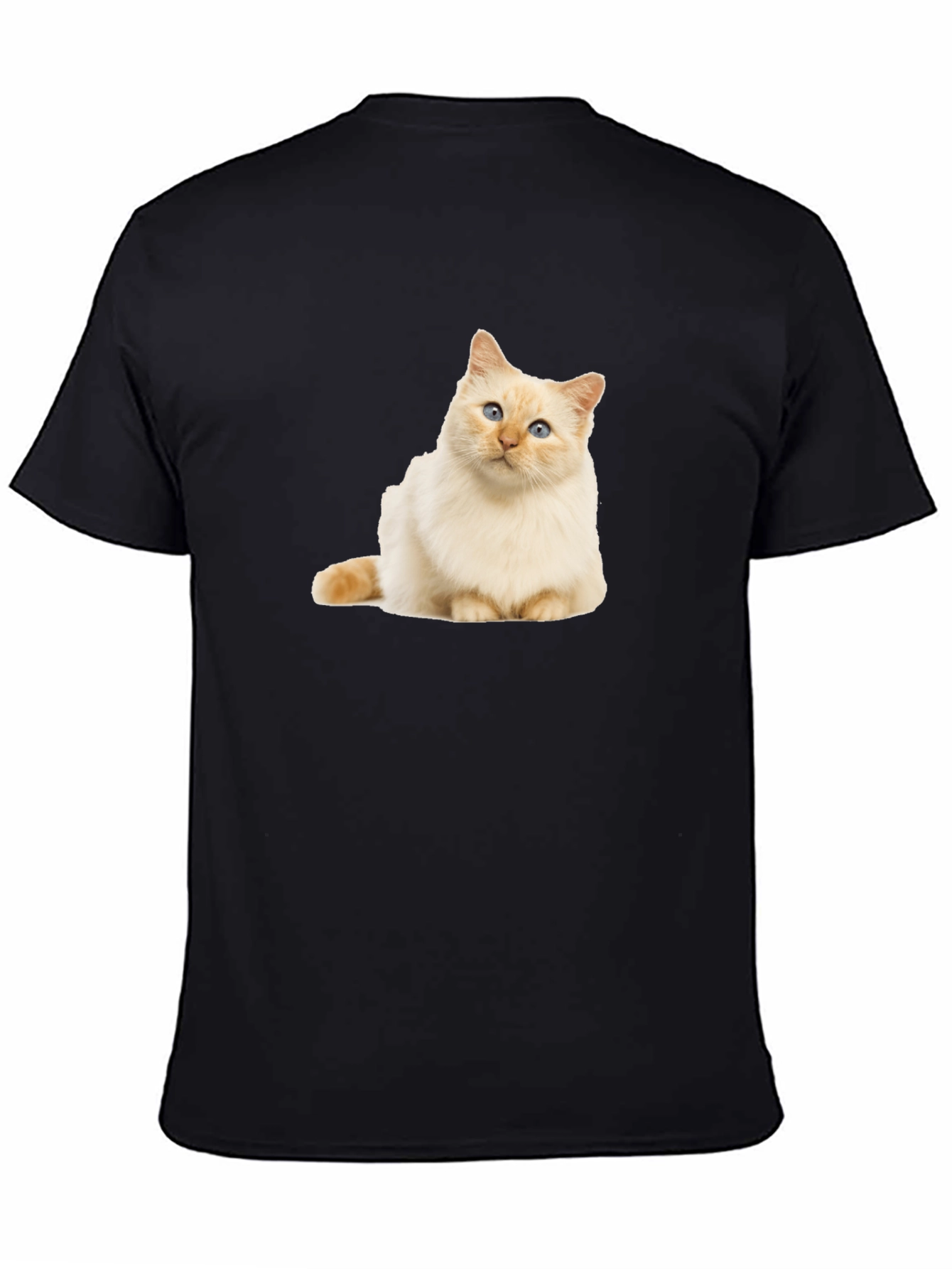 Cat Graphic Black T-Shirt - Soft Cotton Blend