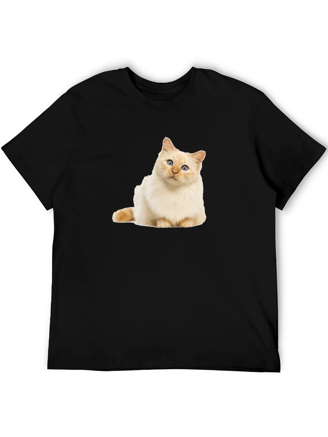 Cat Graphic Black T-Shirt - Soft Cotton Blend