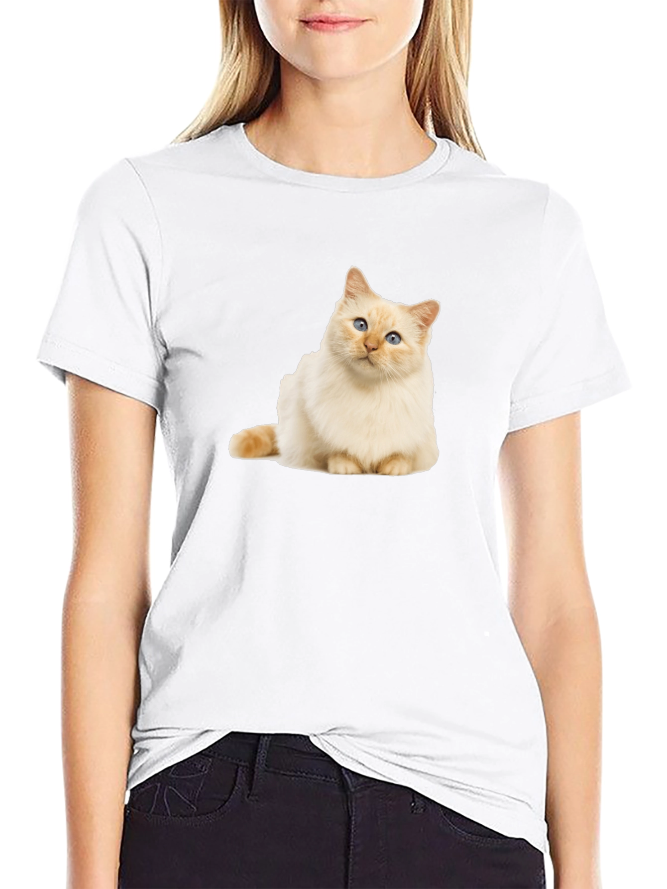 Cat Graphic Black T-Shirt - Soft Cotton Blend