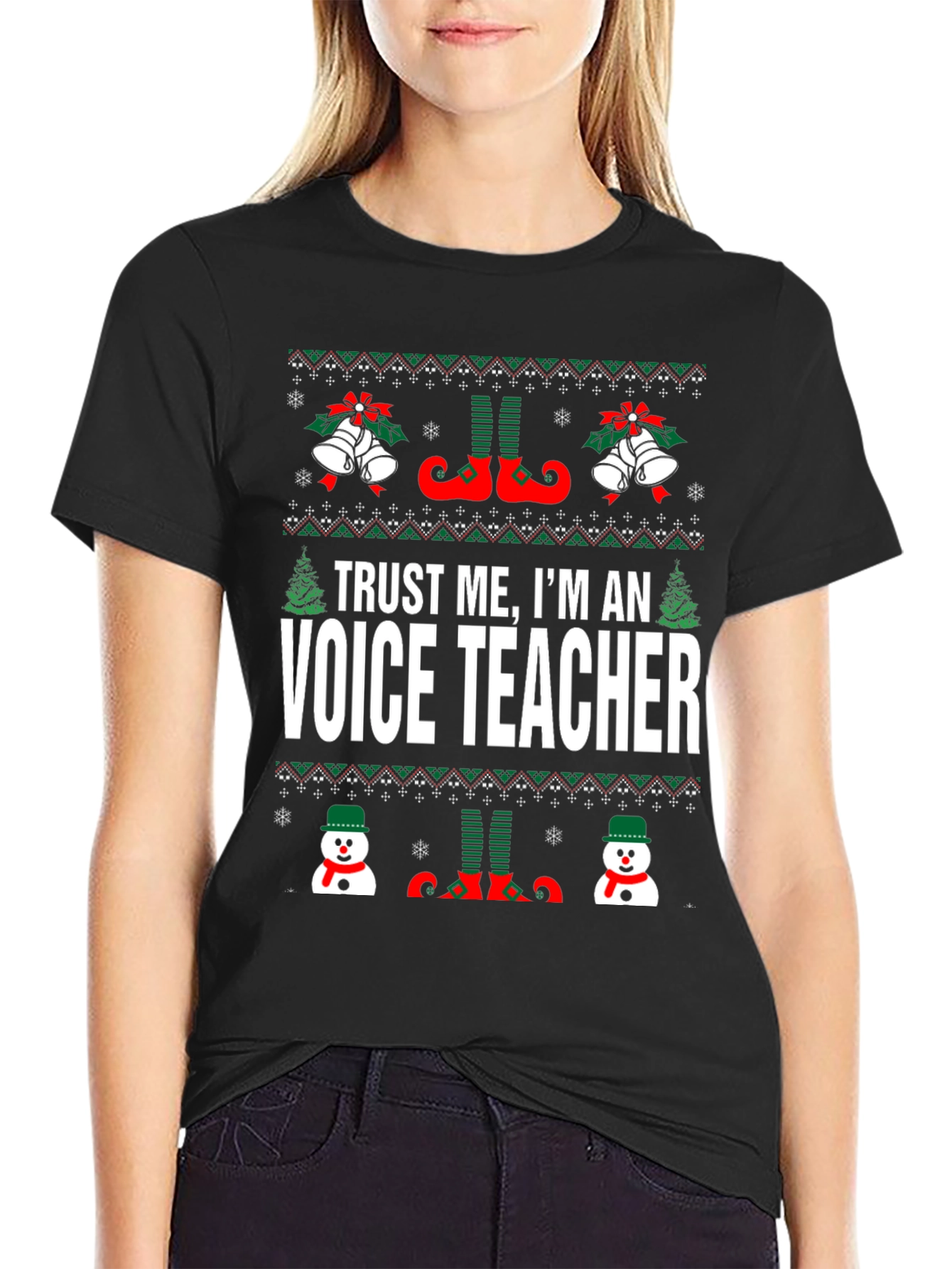 Funny Voice Teacher Christmas T-Shirt
