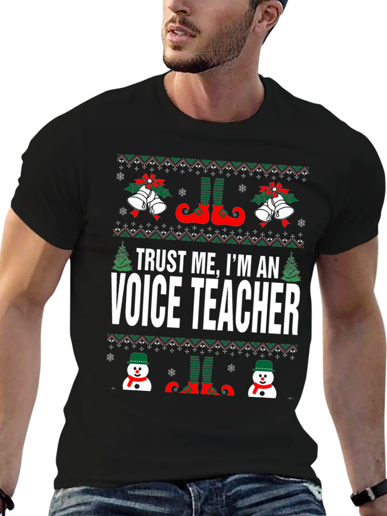 Funny Voice Teacher Christmas T-Shirt