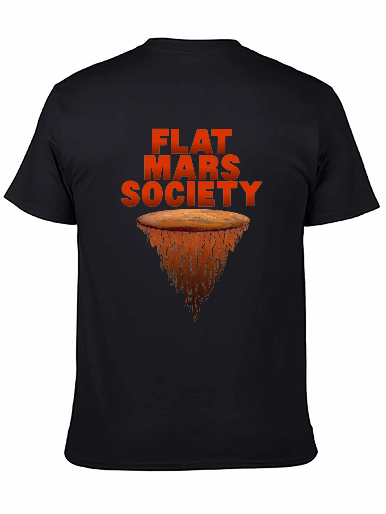 Flat Mars Society Graphic Tee - Novelty T-Shirt
