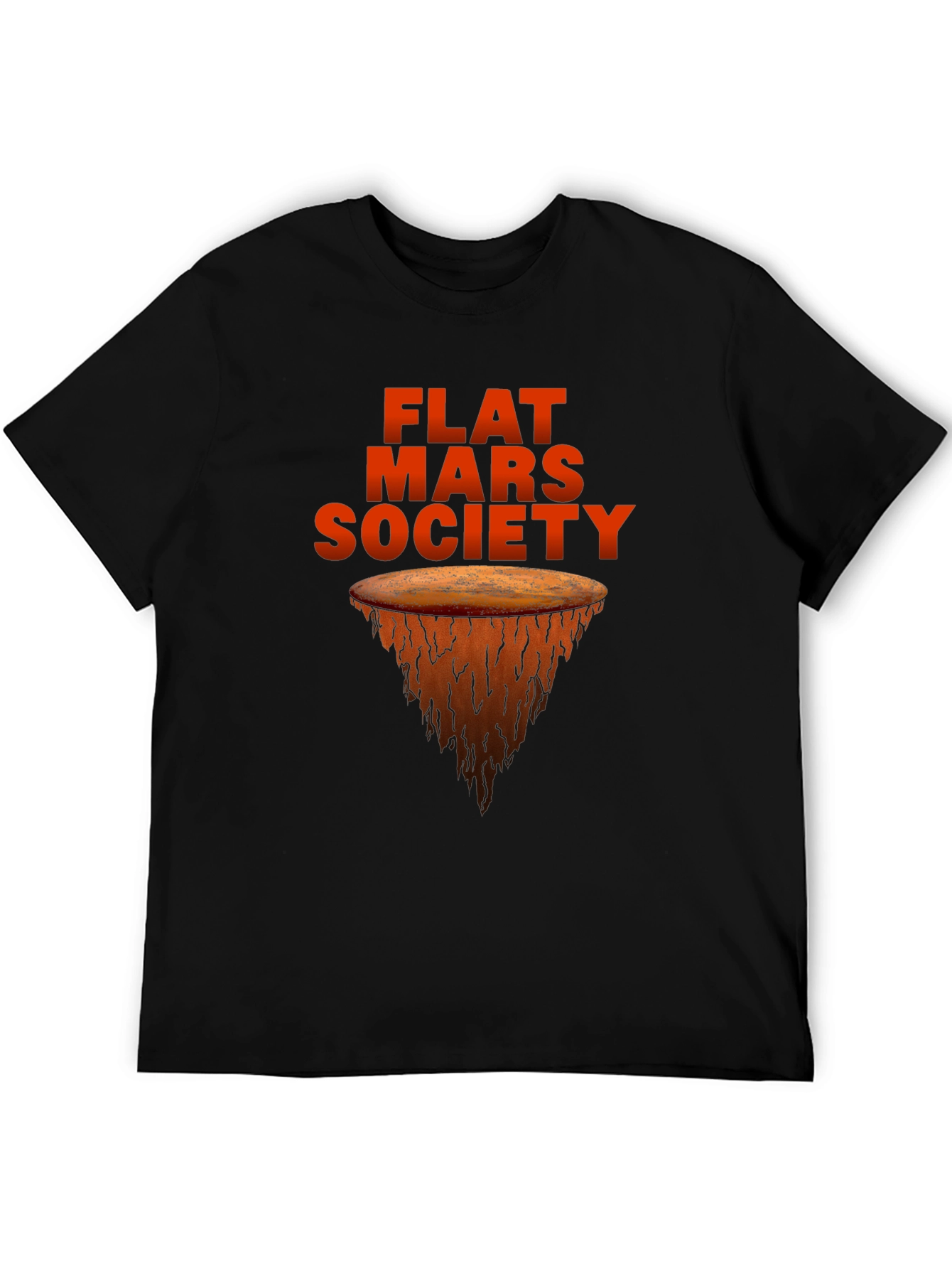 Flat Mars Society Graphic Tee - Novelty T-Shirt