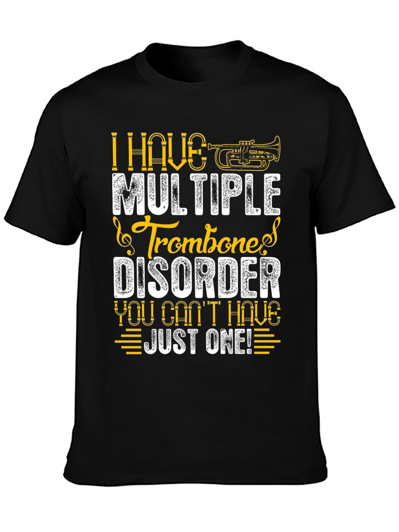 Multiple Trombone Disorder Funny Music T-Shirt
