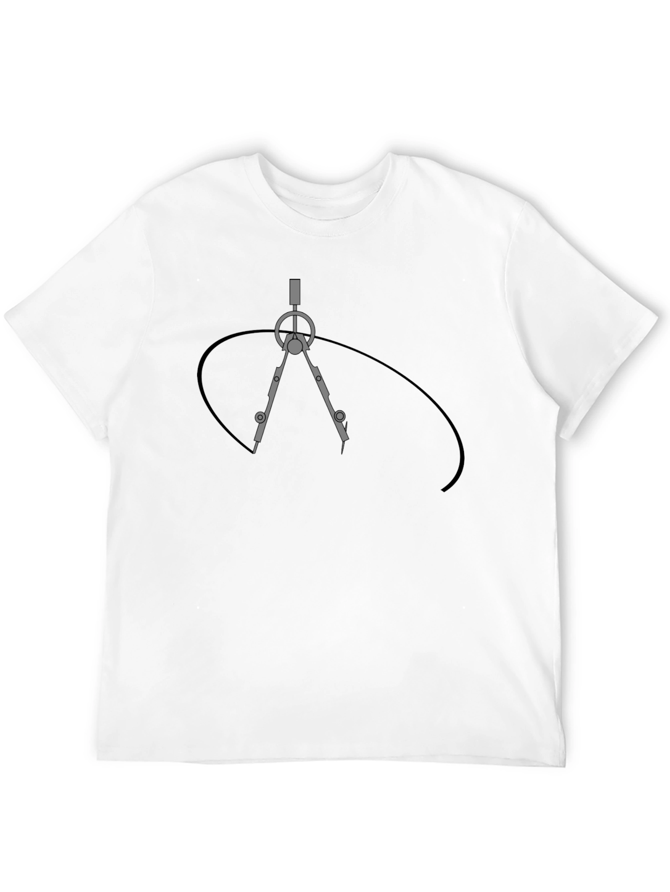 Geometric Compass Graphic T-Shirt - Architect Design Tee