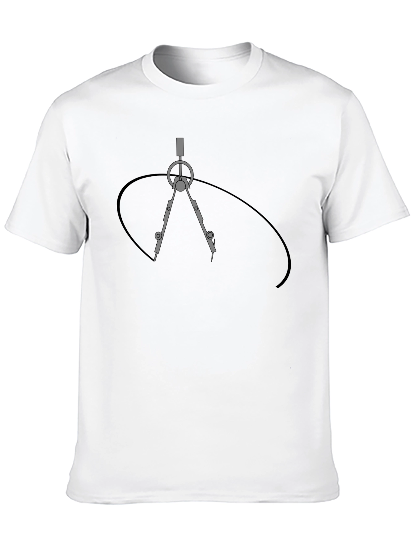 Geometric Compass Graphic T-Shirt - Architect Design Tee