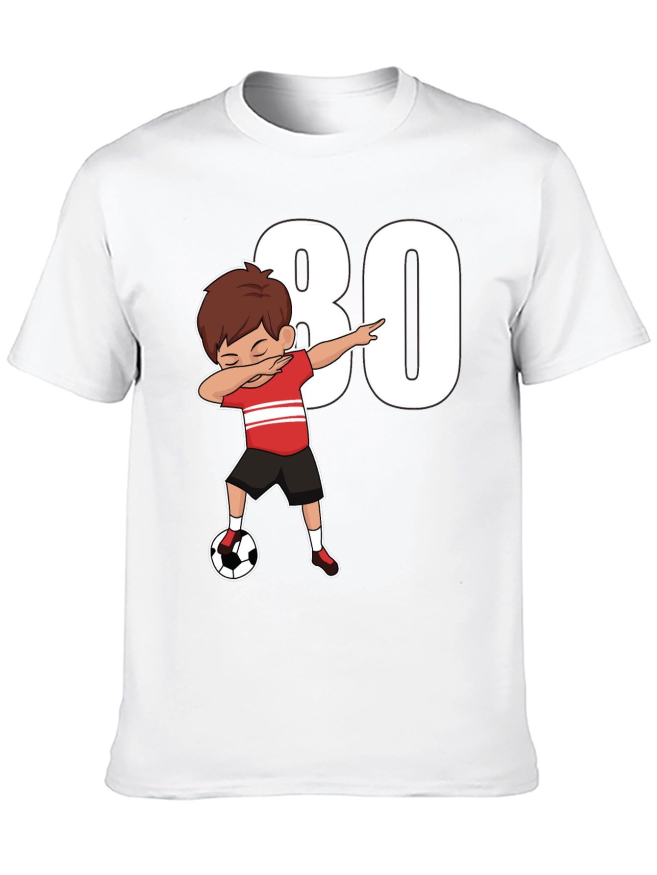 80th Birthday Soccer Dab T-Shirt