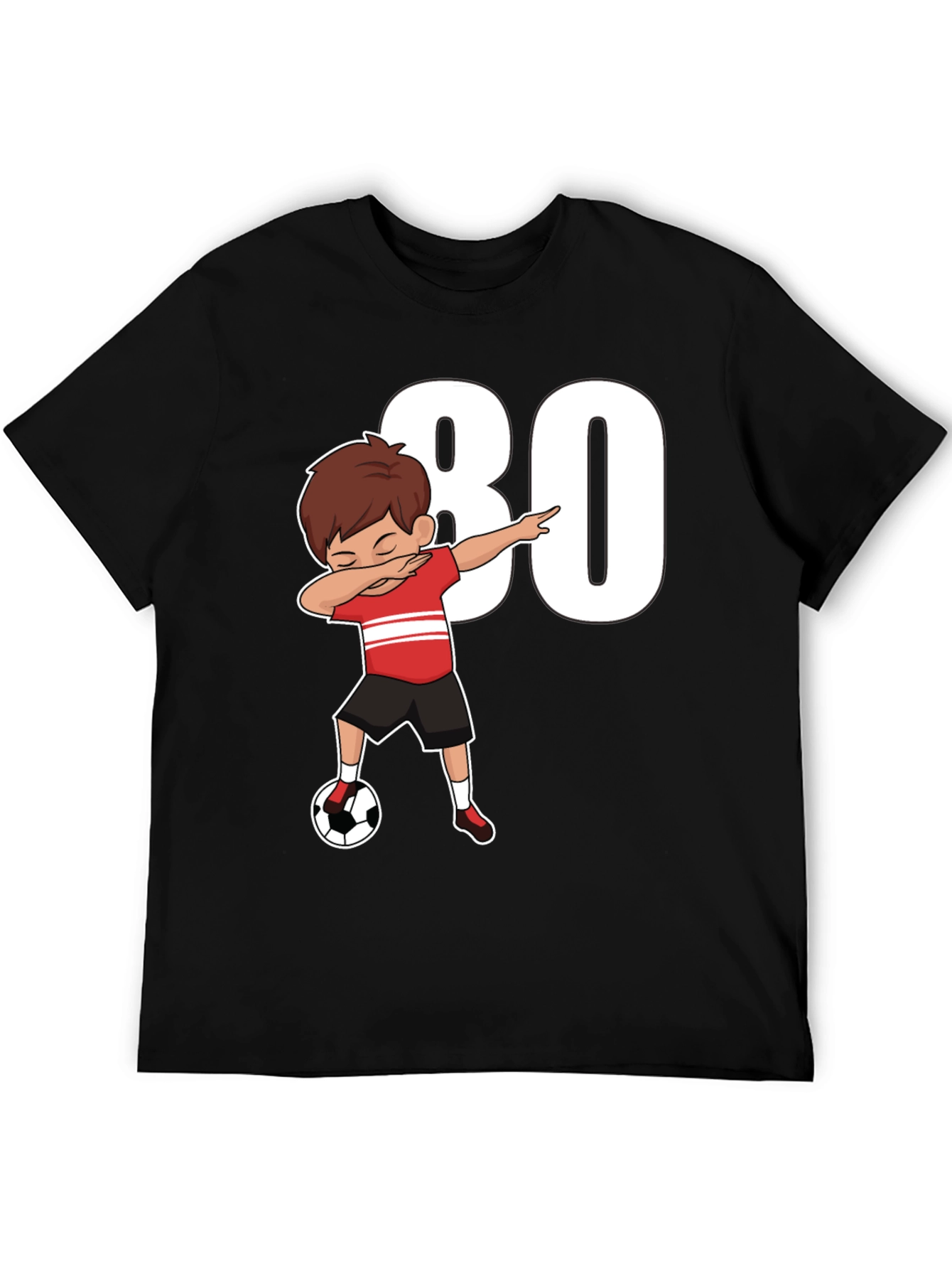 80th Birthday Soccer Dab T-Shirt