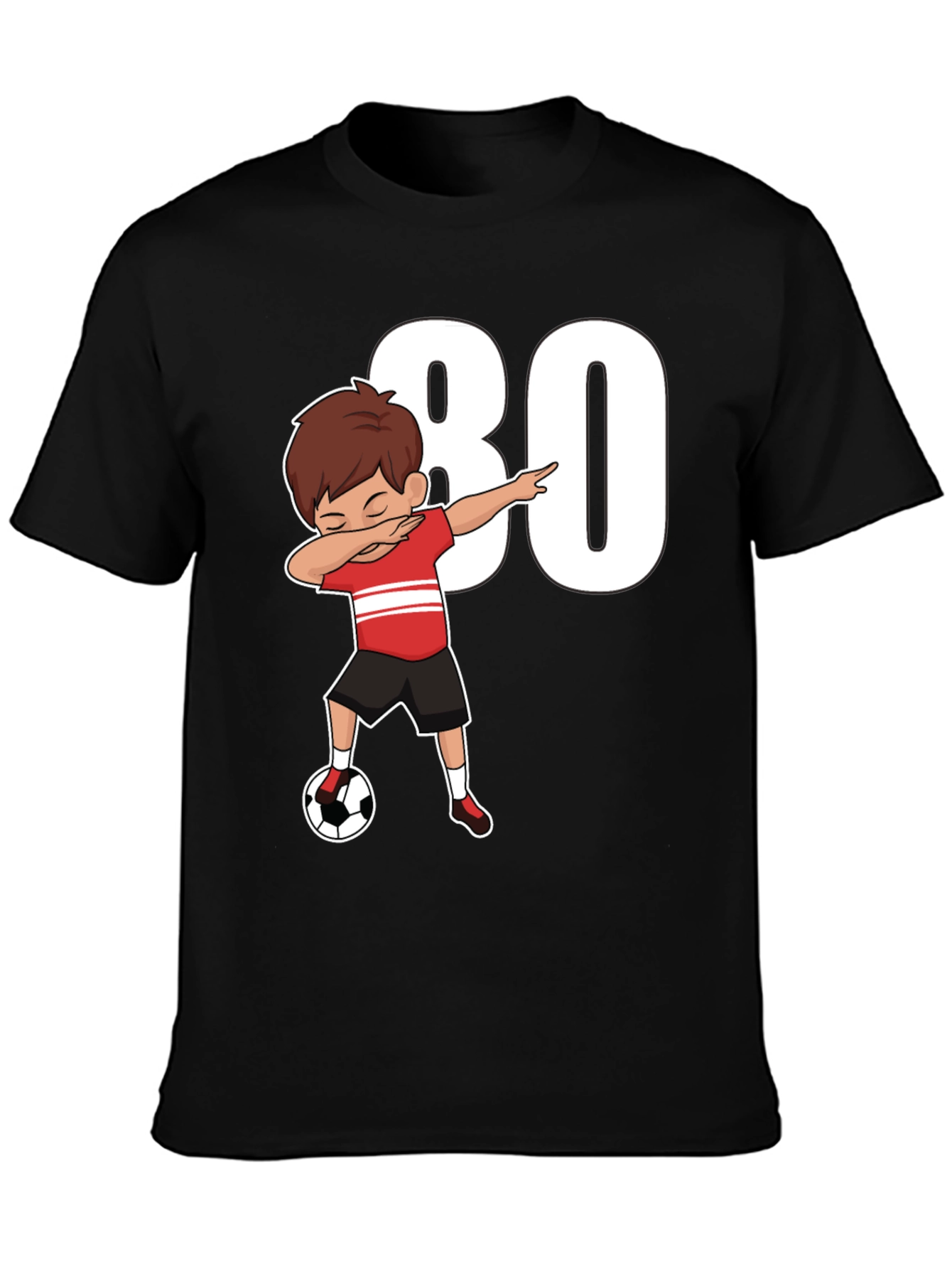 80th Birthday Soccer Dab T-Shirt
