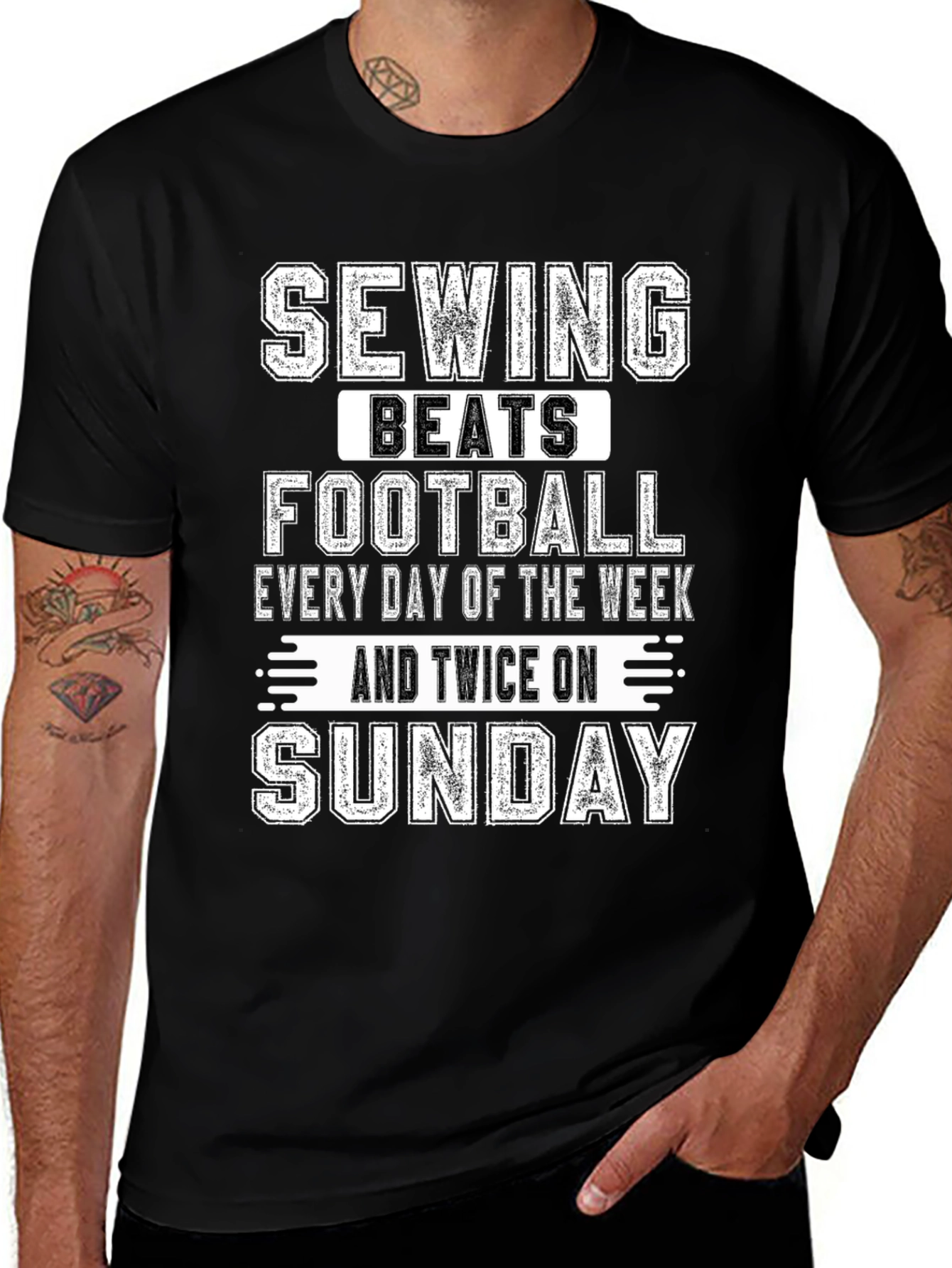 Sewing Beats Football T-Shirt - Sunday Special!
