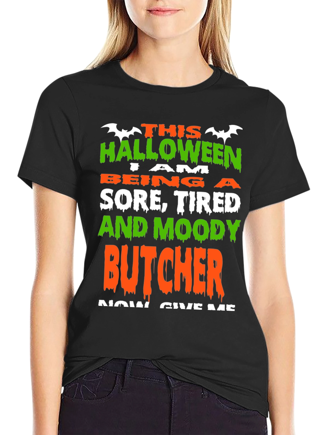 Halloween Sore Tired Moody Butcher T-Shirt