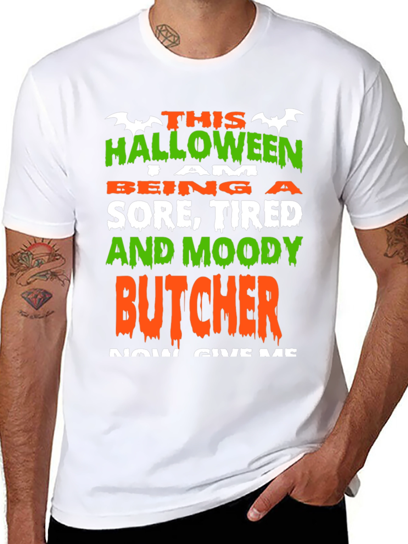 Halloween Sore Tired Moody Butcher T-Shirt