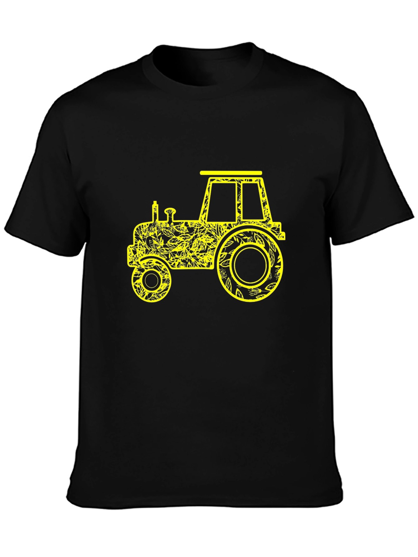 Tractor Graphic Tee - Novelty Black T-Shirt