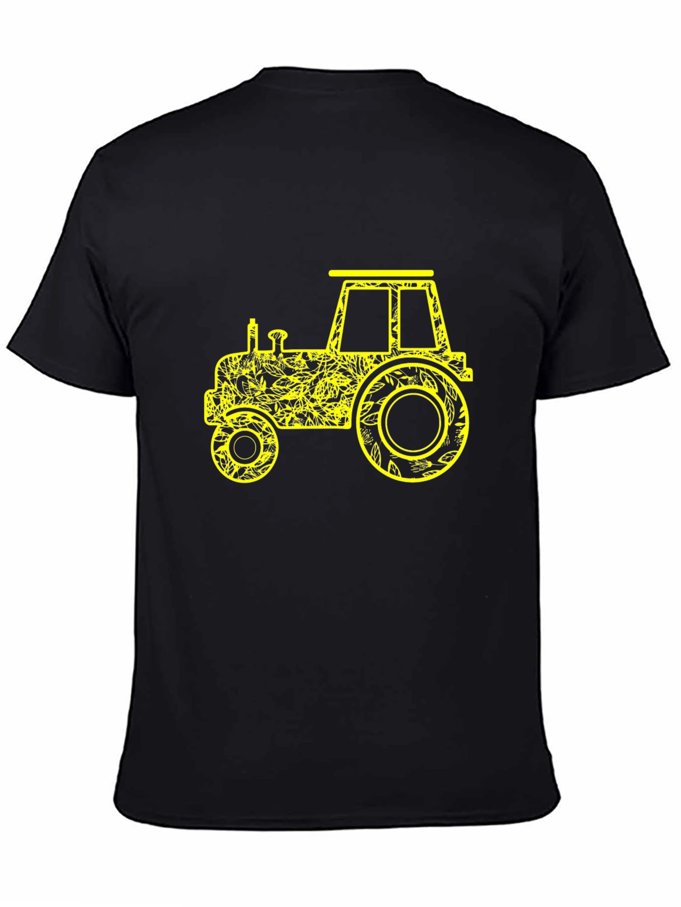 Tractor Graphic Tee - Novelty Black T-Shirt
