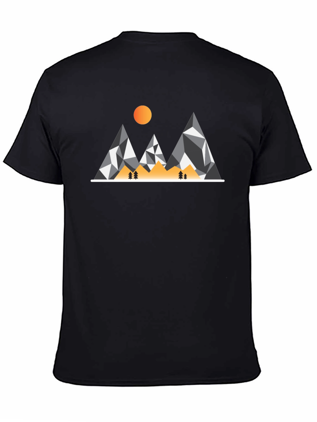 Geometric Mountain Graphic Tee - Modern Adventure