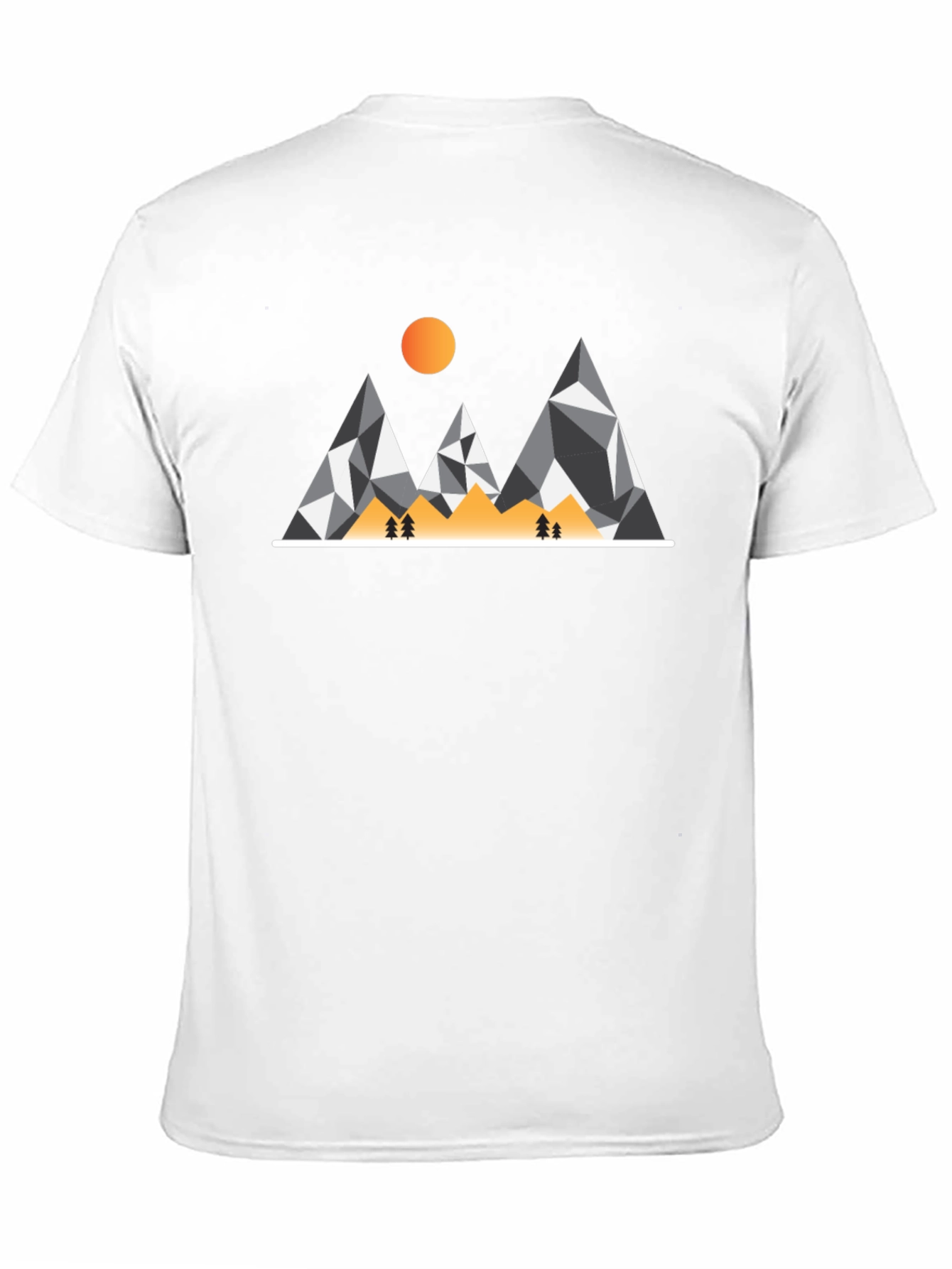 Geometric Mountain Graphic Tee - Modern Adventure