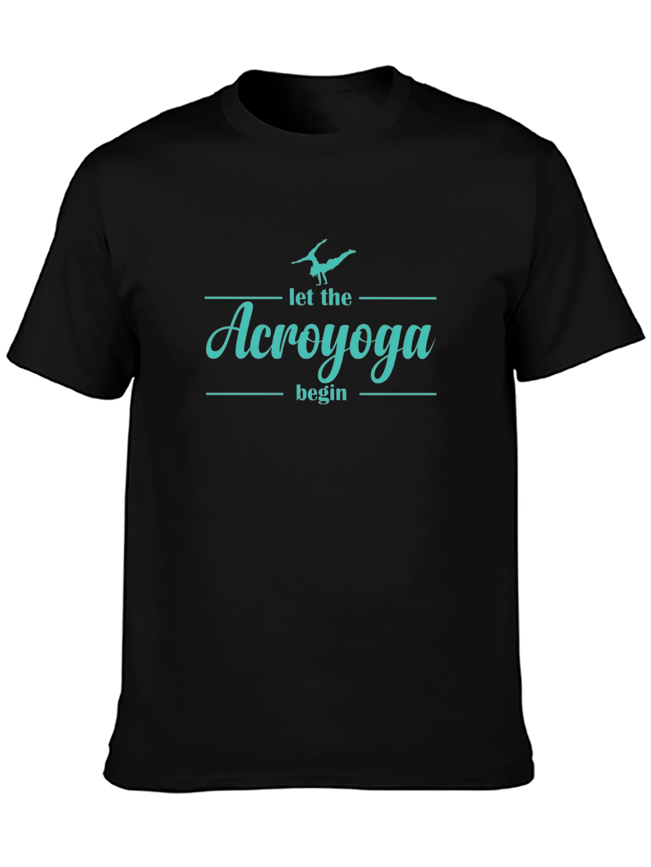 AcroYoga Begin T-Shirt - Yoga Black Cotton