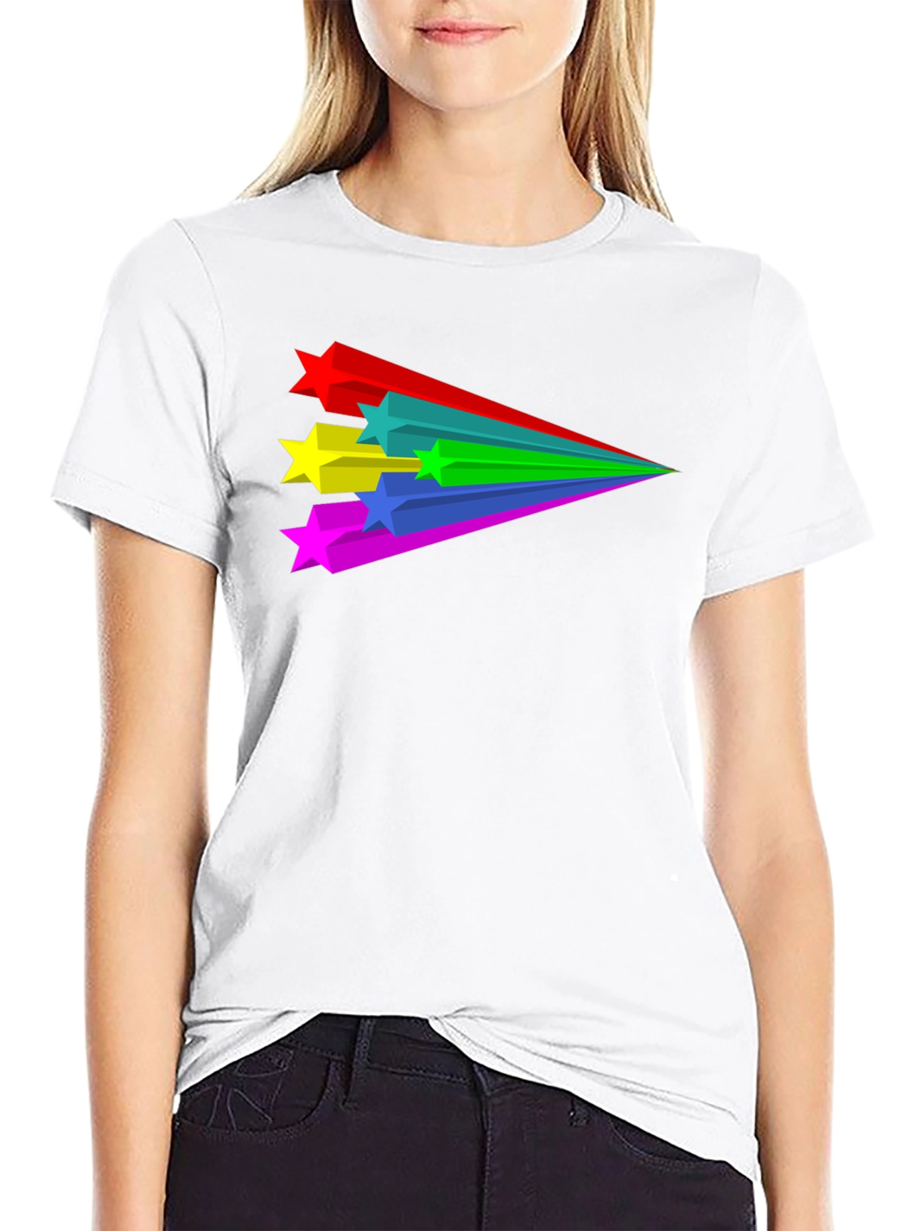 Retro Star Stream T-Shirt - Black