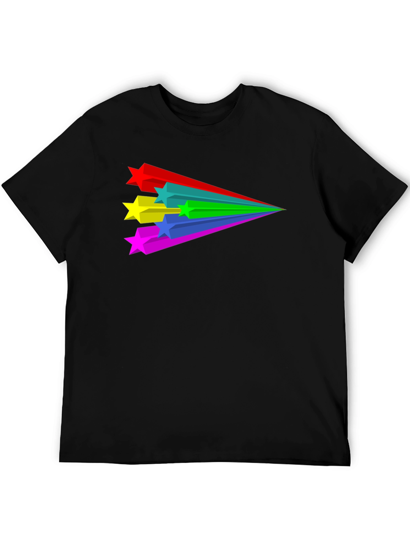 Retro Star Stream T-Shirt - Black