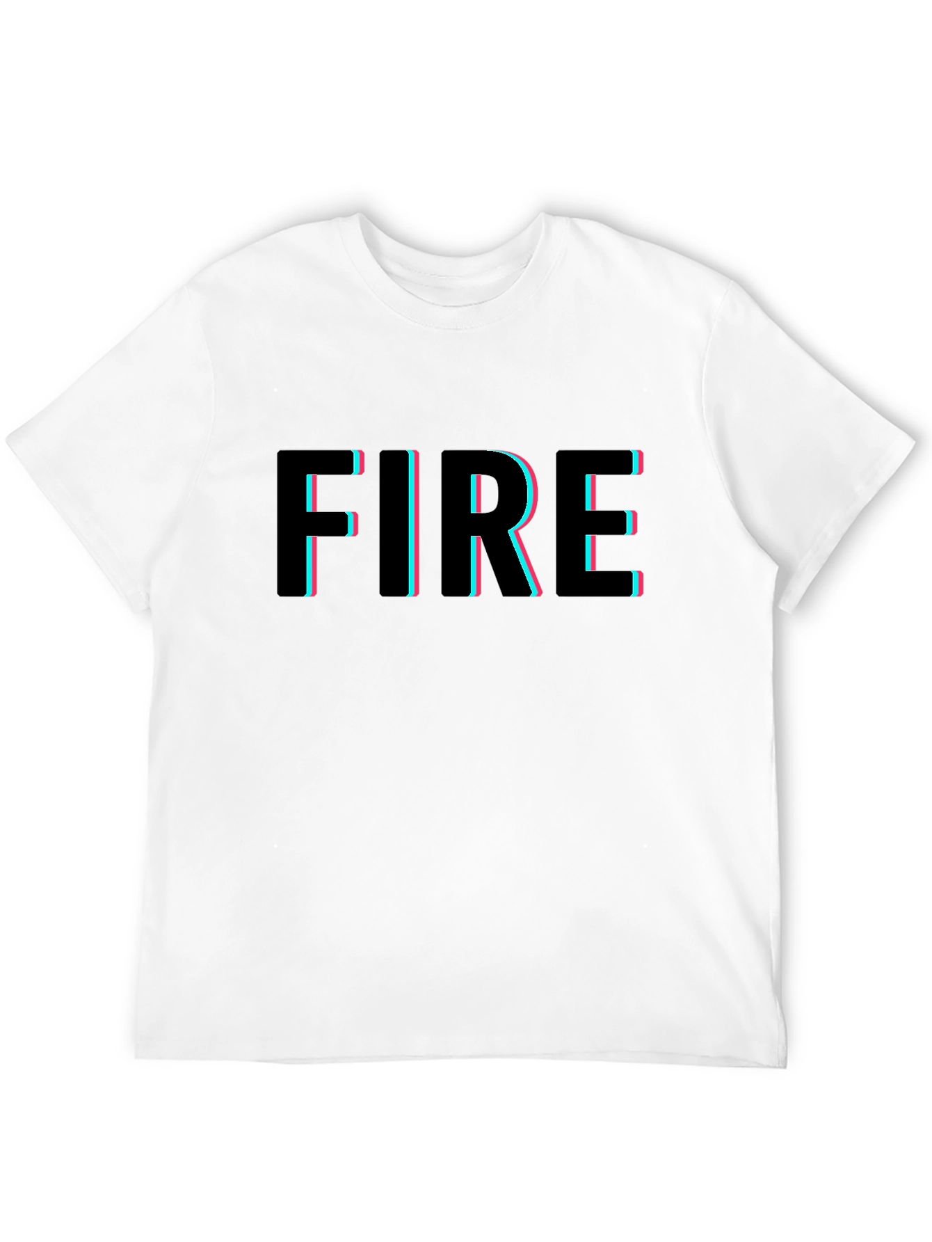 Edgy FIRE Graphic Black T-Shirt