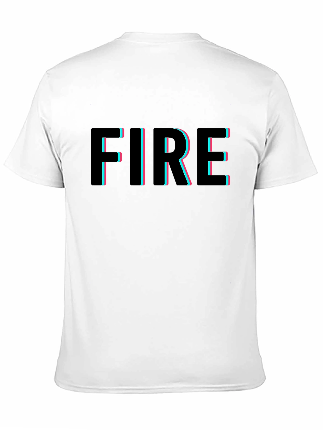 Edgy FIRE Graphic Black T-Shirt