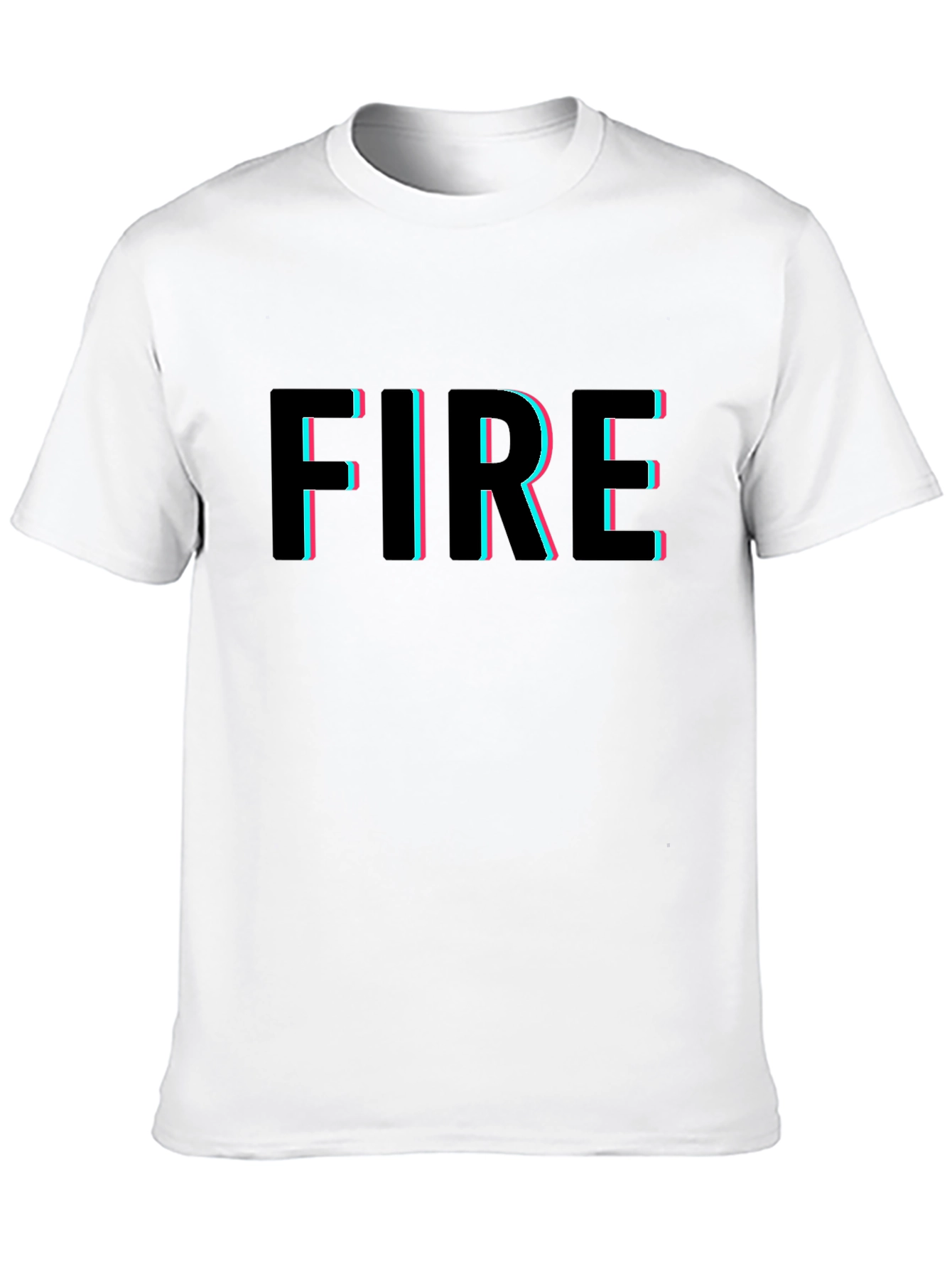 Edgy FIRE Graphic Black T-Shirt