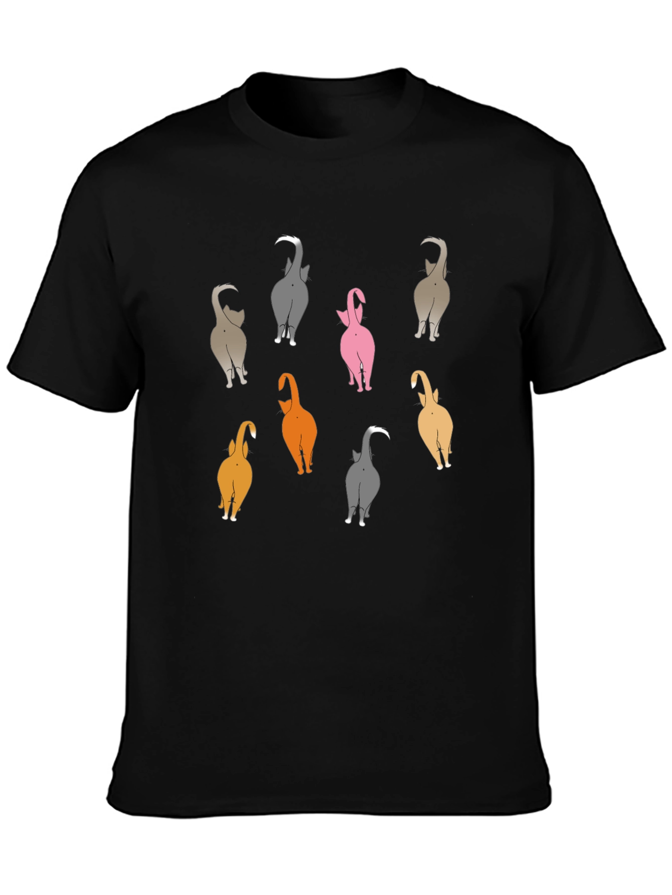 Funny Cat Butt T-Shirt - Quirky Graphic Tee