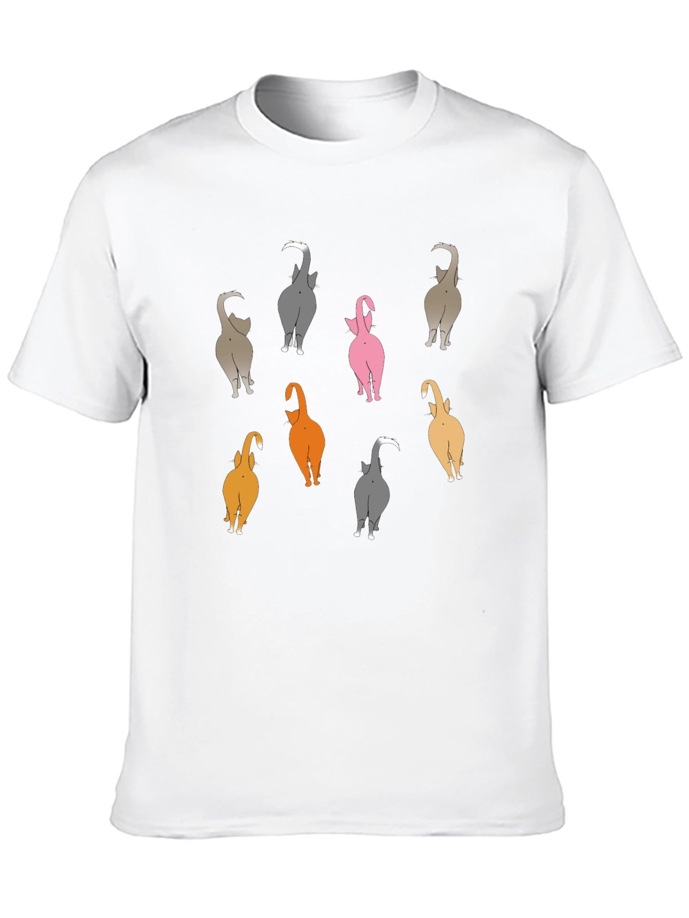 Funny Cat Butt T-Shirt - Quirky Graphic Tee