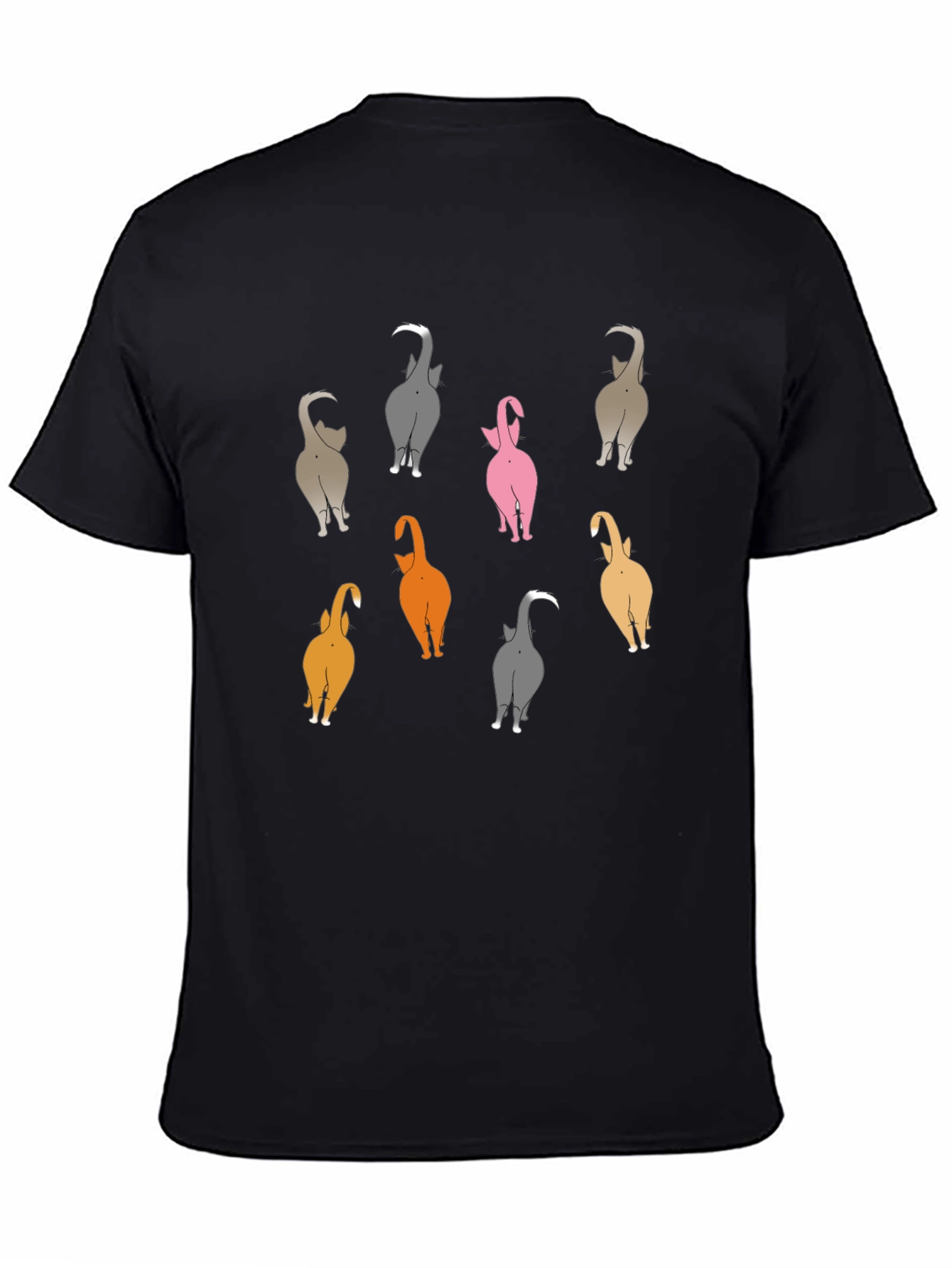 Funny Cat Butt T-Shirt - Quirky Graphic Tee