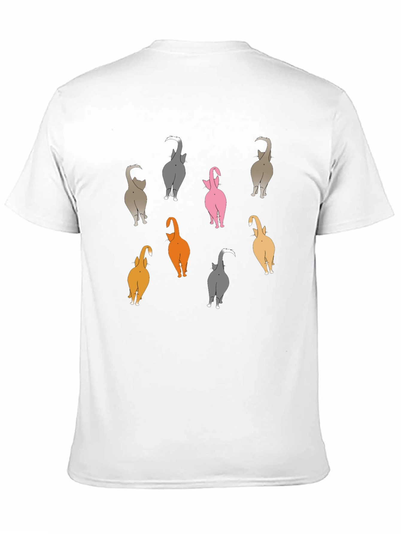 Funny Cat Butt T-Shirt - Quirky Graphic Tee