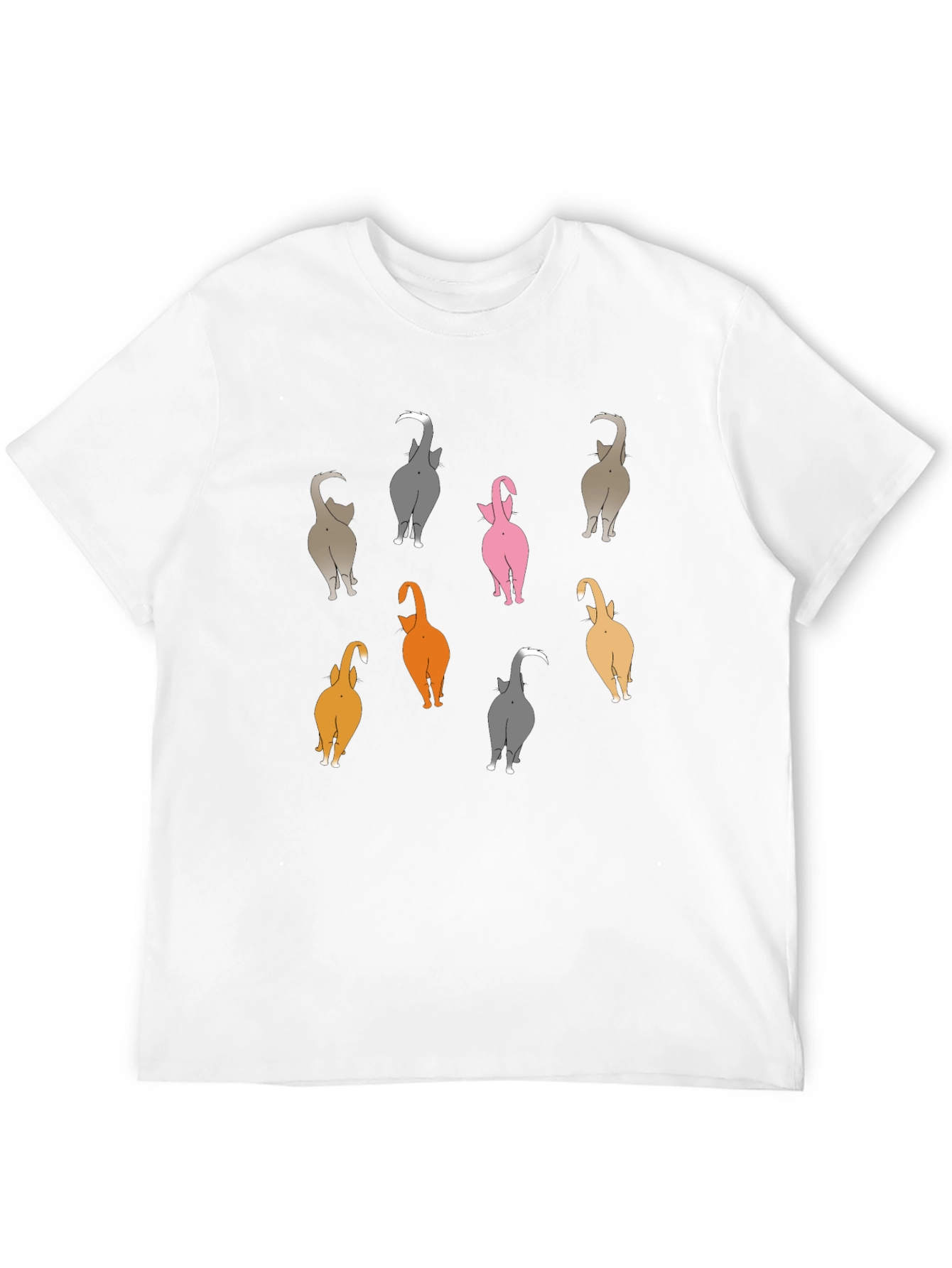 Funny Cat Butt T-Shirt - Quirky Graphic Tee