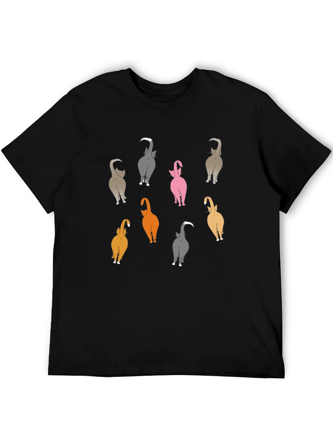 Funny Cat Butt T-Shirt - Quirky Graphic Tee