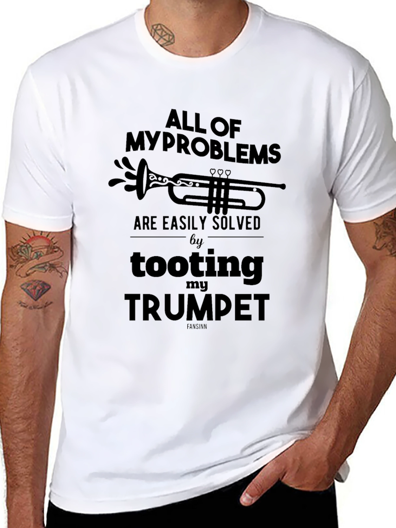 Trumpet Humor T-Shirt: Problems Solved!