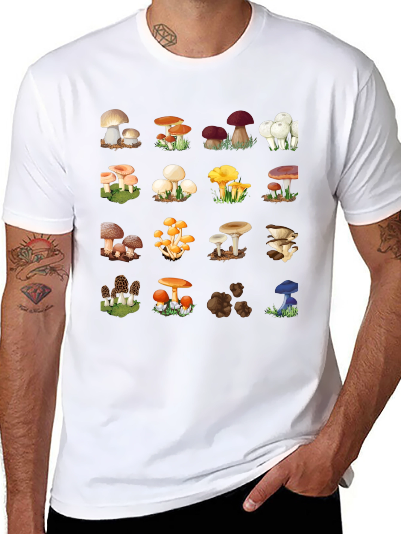 Mushroom Pattern T-Shirt